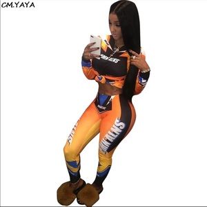 Two piece fashion pant set